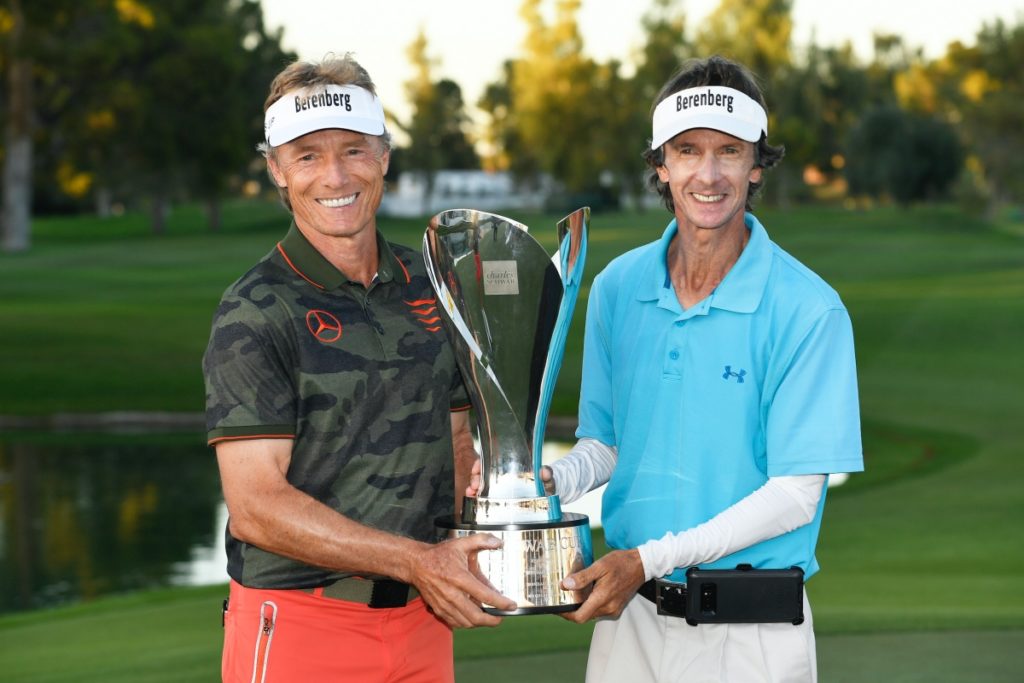 Bernhard Langer mit Stamm-Caddie Terry Holt 