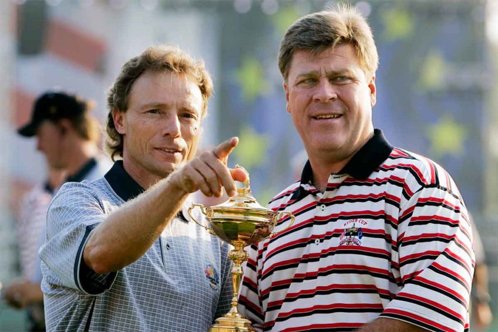 Hal Sutton und Bernhard Langer beim Ryder Cup 2004 (Foto: picture-alliance)