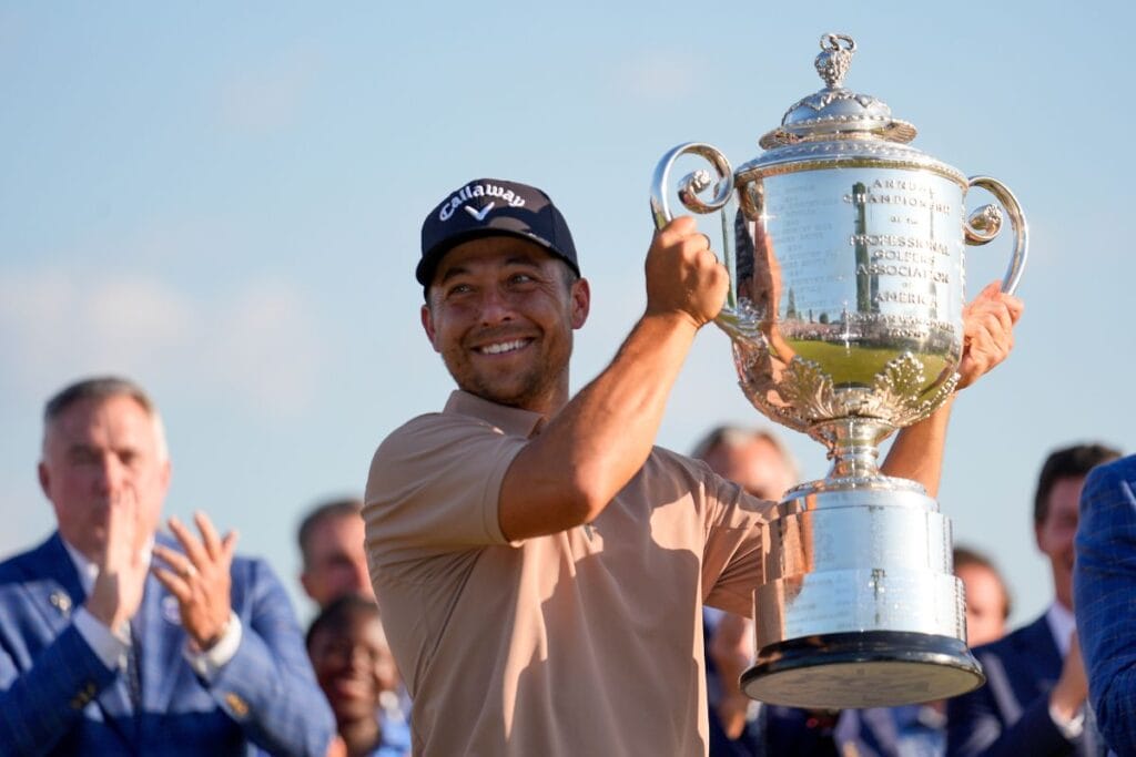 Xander Schauffele gewinnt die PGA Championship 2024 und seinen ersten Major-Titel (Foto: Picture Alliance)