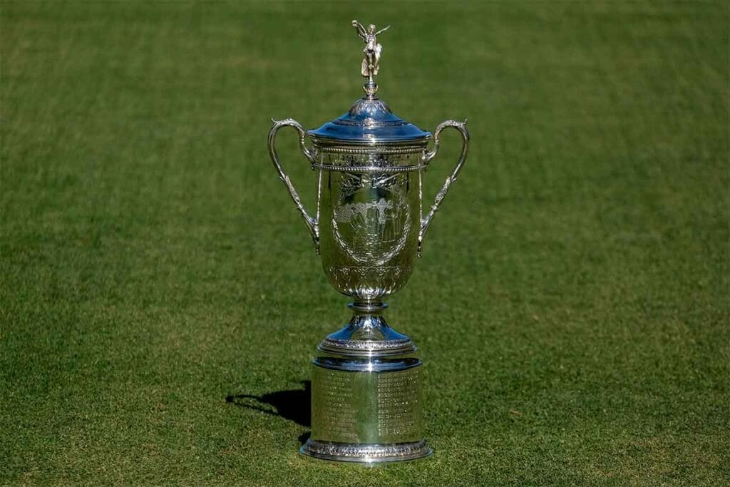 Die U.S. Open Trophäe: Ein Replikat, denn das Original aus dem Jahr 1895 wurde 1946 bei einem Brand zerstört (Foto: picture-alliance)