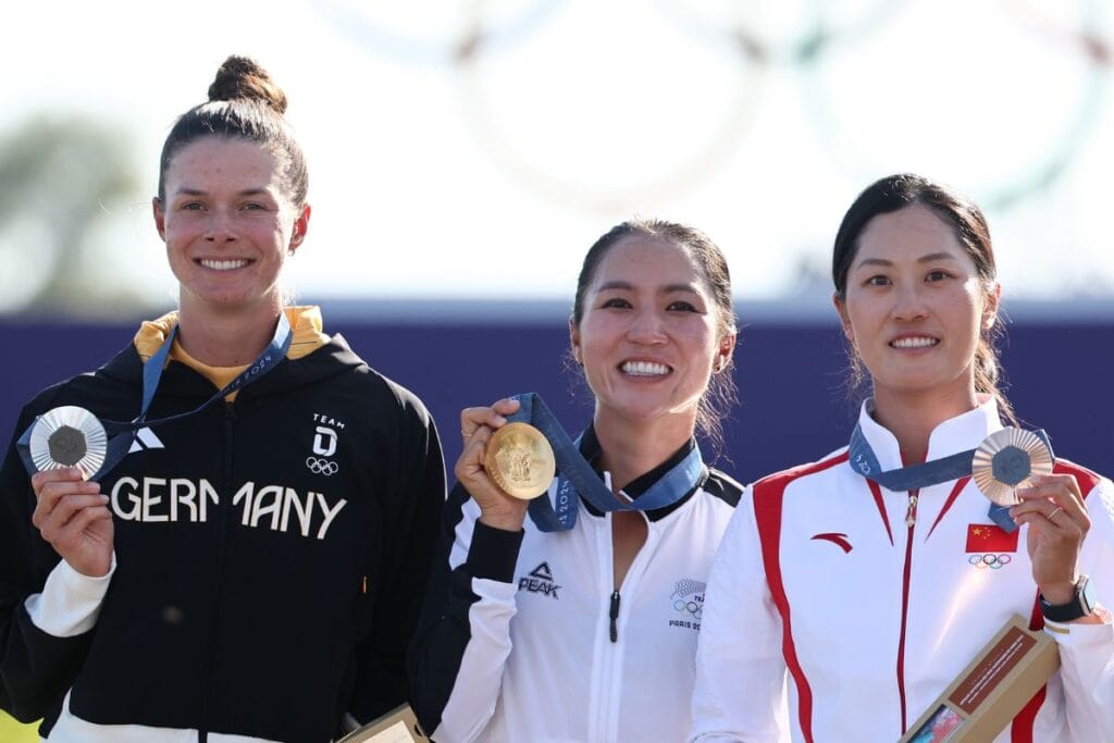 Lydia Ko gewinnt Gold bei den Olympischen Spielen 2024. Esther Henseleit holt Silber, Xi Yu Lin Bronze (Foto: Picture Alliance)