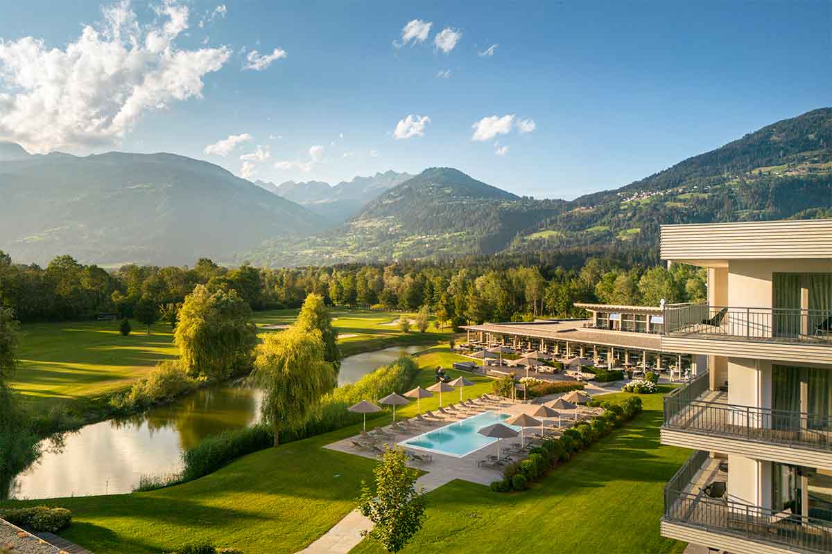 Das 5-Sterne-Domizil des Resorts: Das Dolomitengolf Suites is in 2021 an elegant Anbau, including another Luxus-Spa-Bereich, erweitert