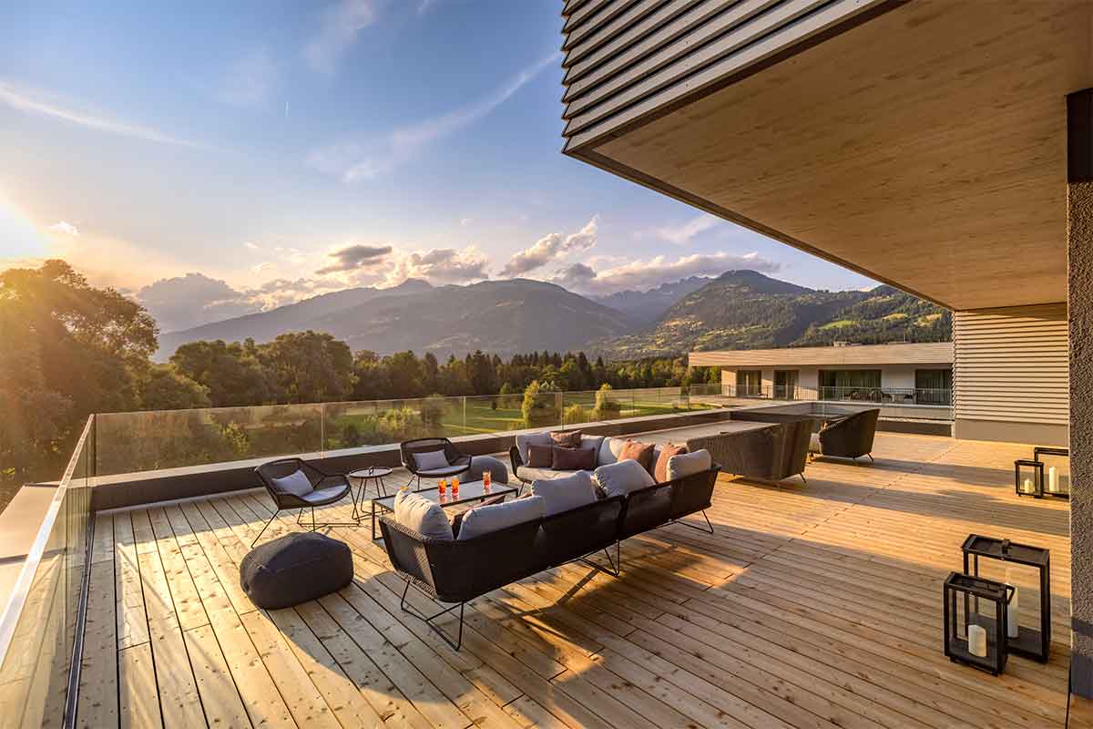 Pures Wellness Ambiente: The Terraces of Wellness and Penthouse Wellness Suites in Dolomitengolf Suites