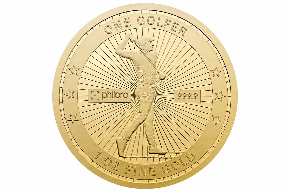 Außergewöhnliches Geschenk: die „ONE GOLFER“ Goldmedaille von Philoro Edelmetalle