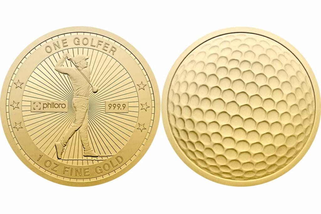 Außergewöhnliches Geschenk: die „ONE GOLFER“ Goldmedaille von Philoro Edelmetalle